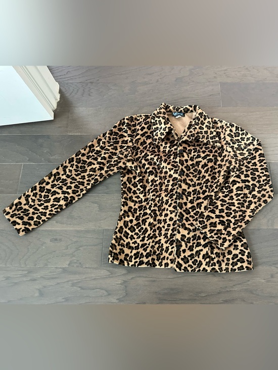 Jackets & Blazers - Y2K vintage Meow Genes leopard print jacket women’s small